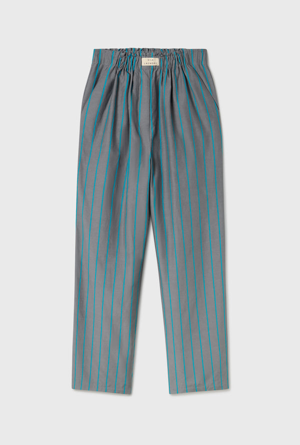 COTTON SILK PAPER BAG PANTS OXYGEN STRIPE