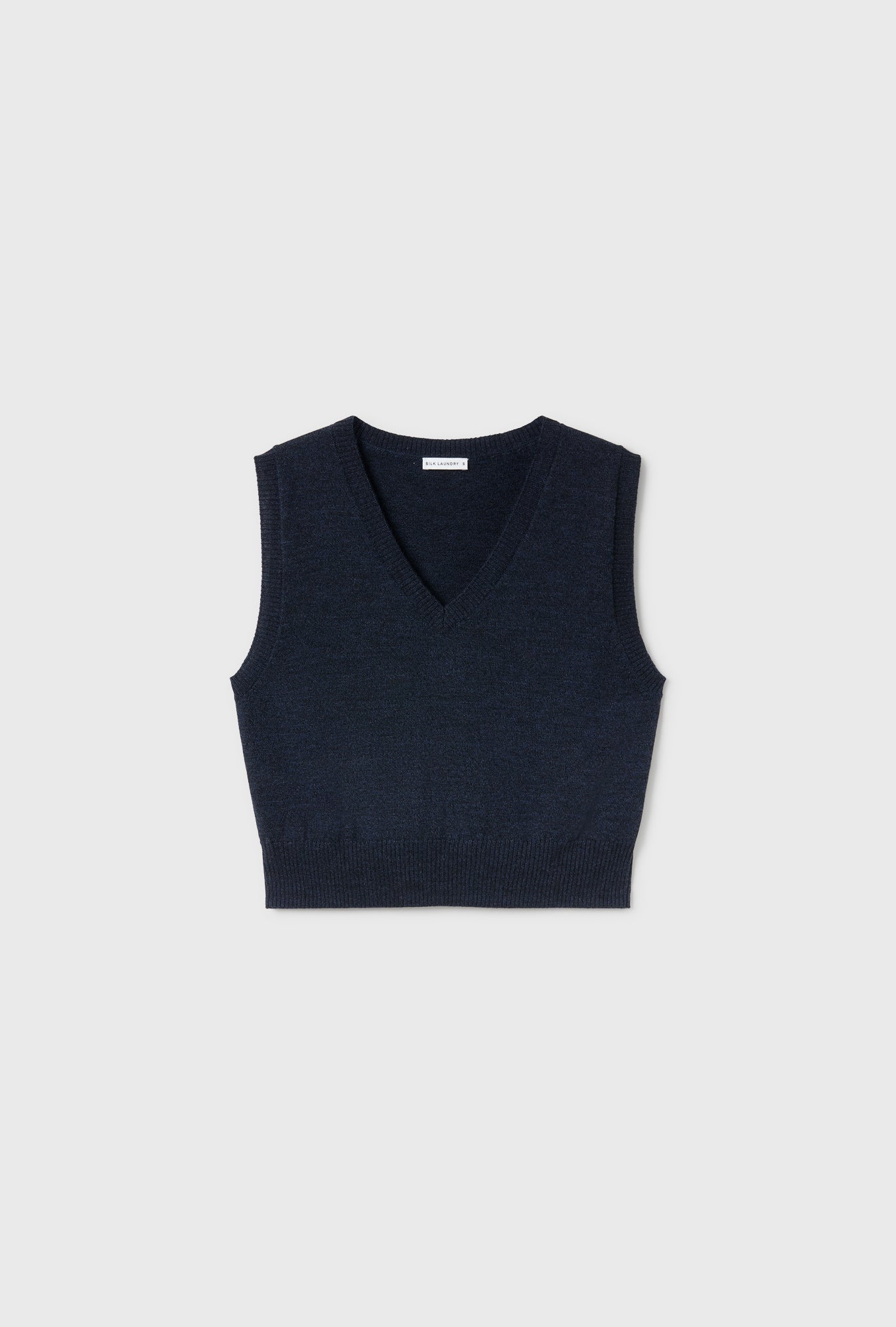 V -NECK SWEATER VEST AZUL MELANGE