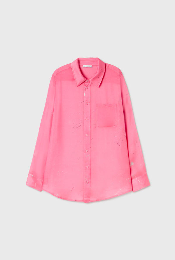 CHIFFON BOYFRIEND SHIRT HOG WASH