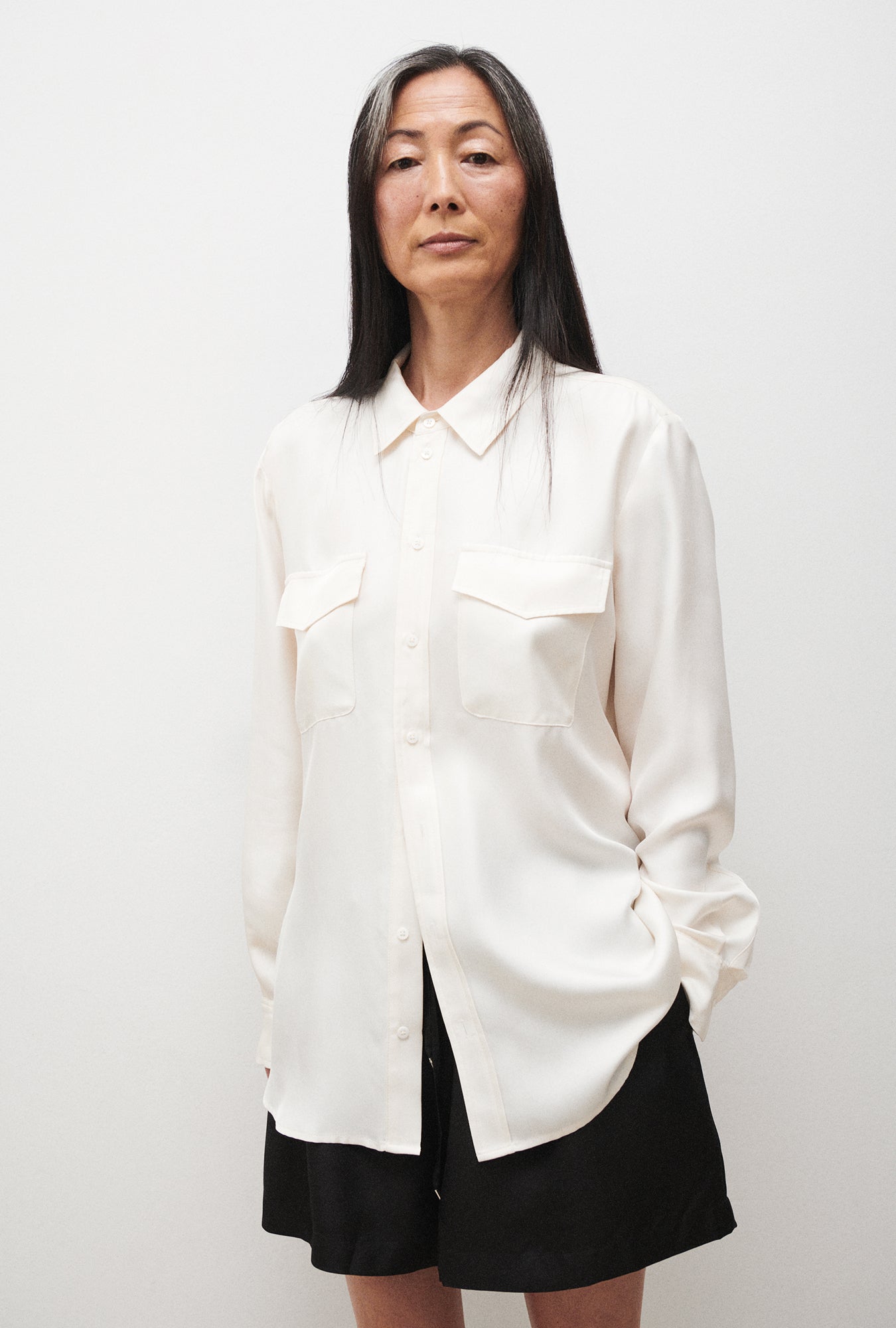 TWILL BOYFRIEND SHIRT WHITE