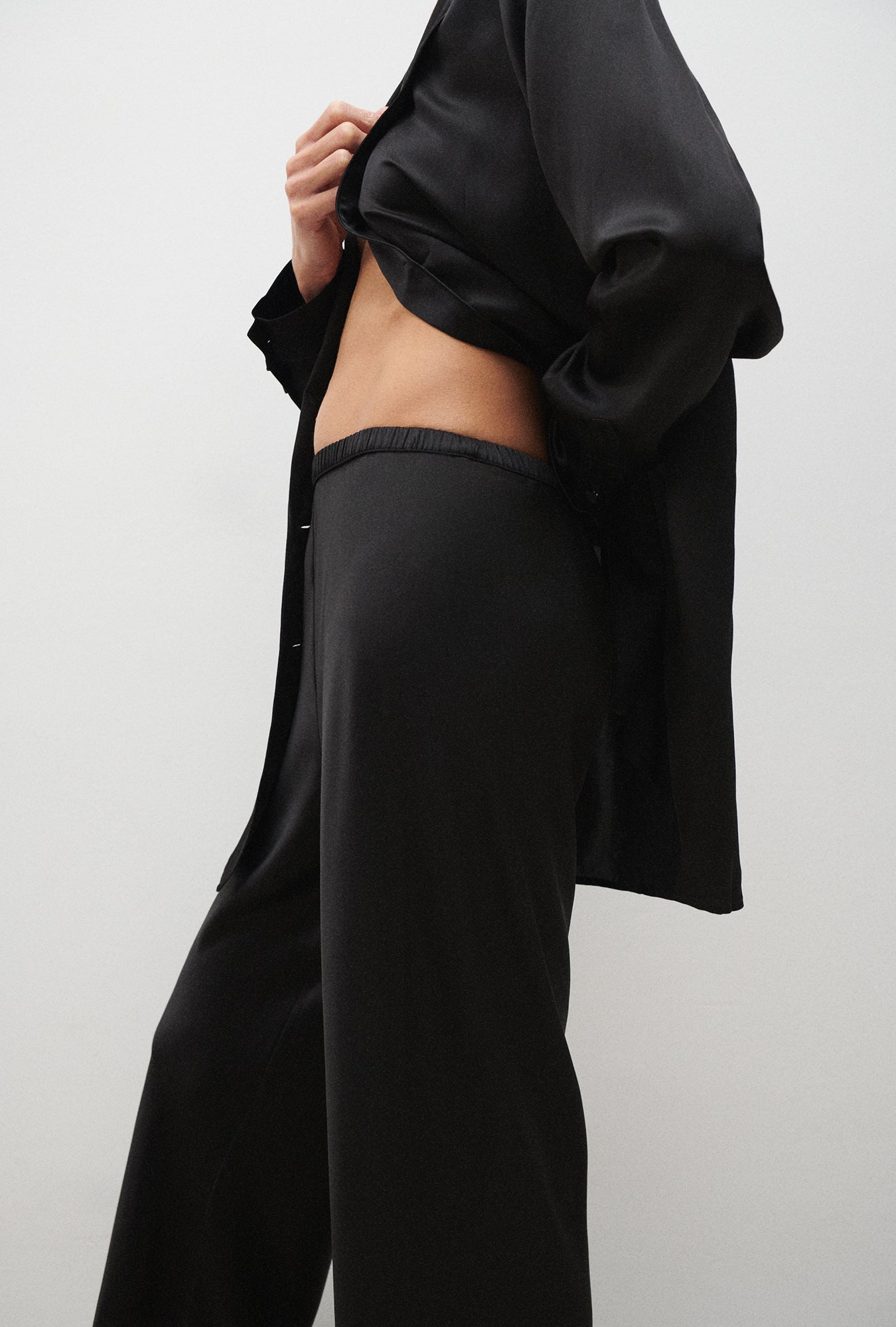 BIAS CUT PANTS BLACK