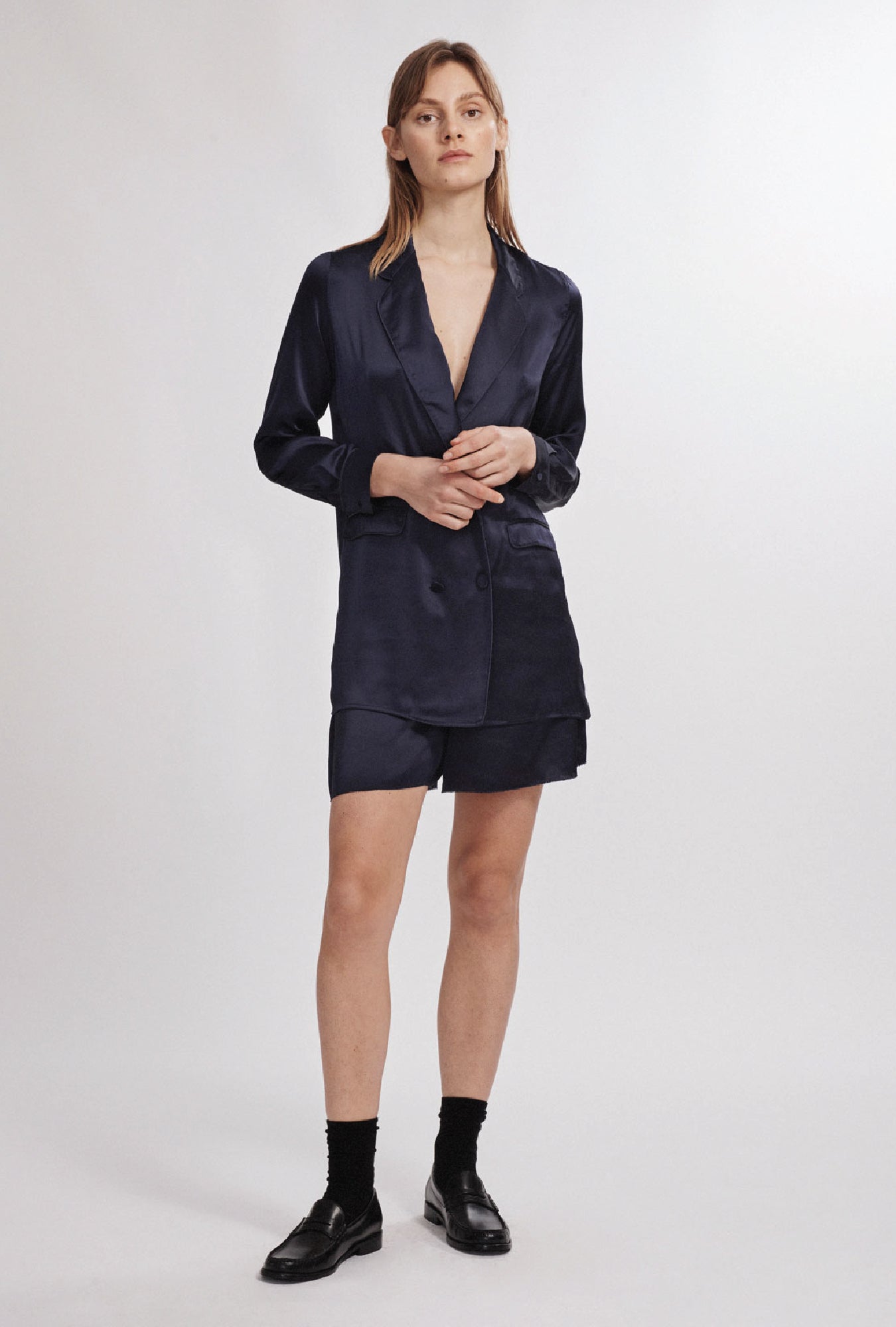 RELAXED BLAZER NAVY