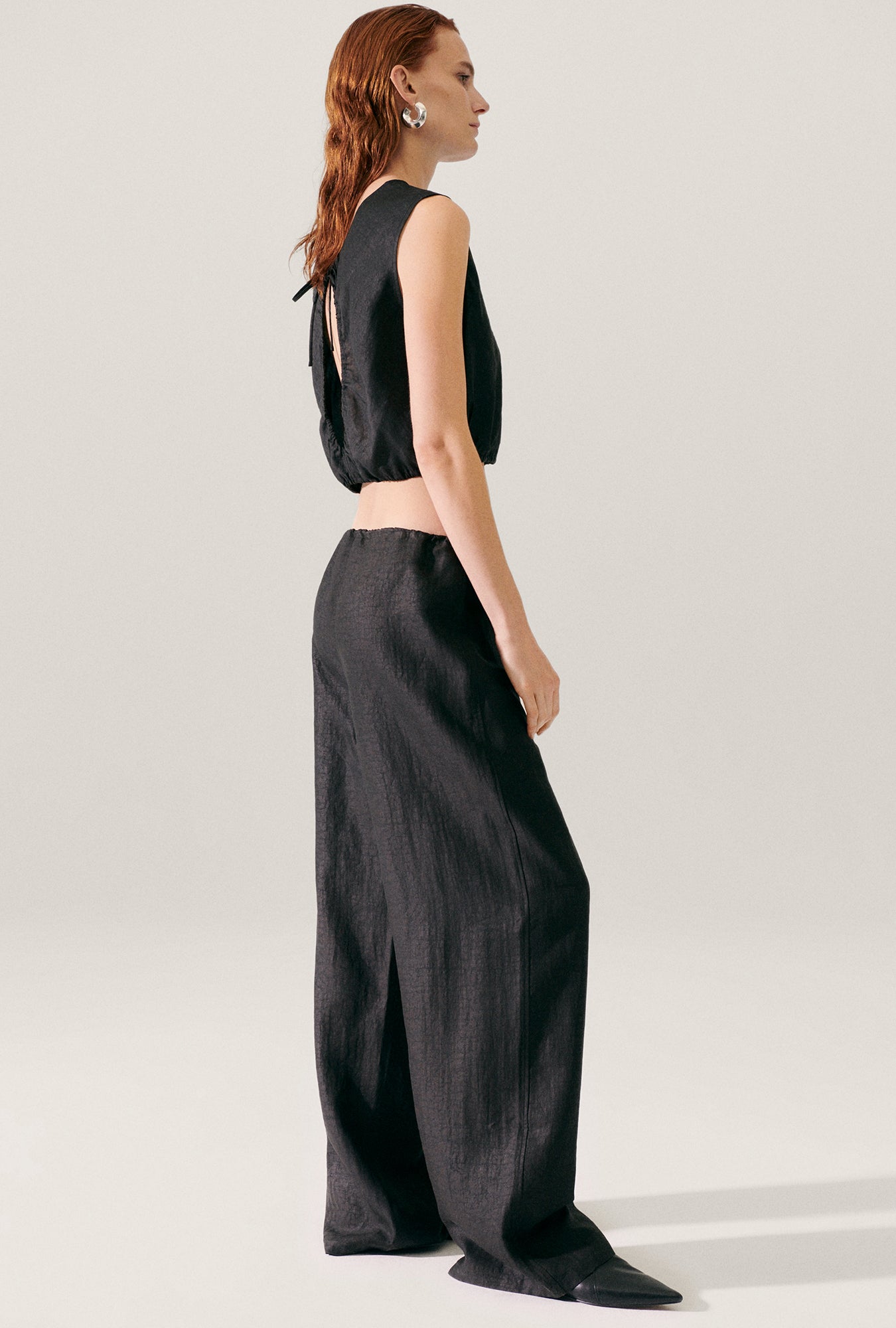 *REGISTER INTEREST* MUD SILK DRAWSTRING TROUSER BLACK