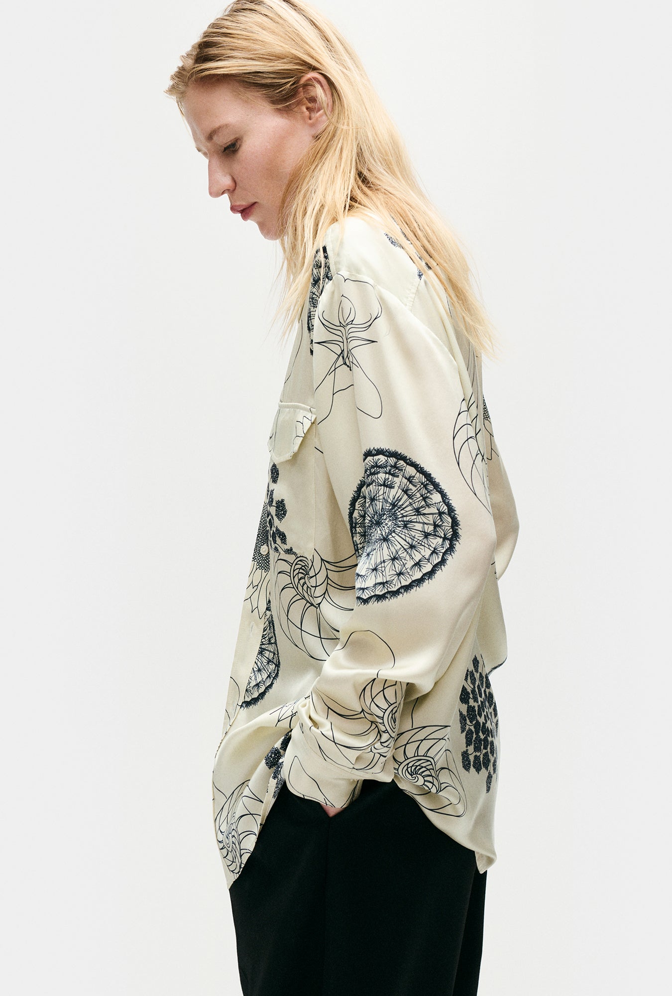 BOYFRIEND SHIRT FIBONACCI OFF-WHITE