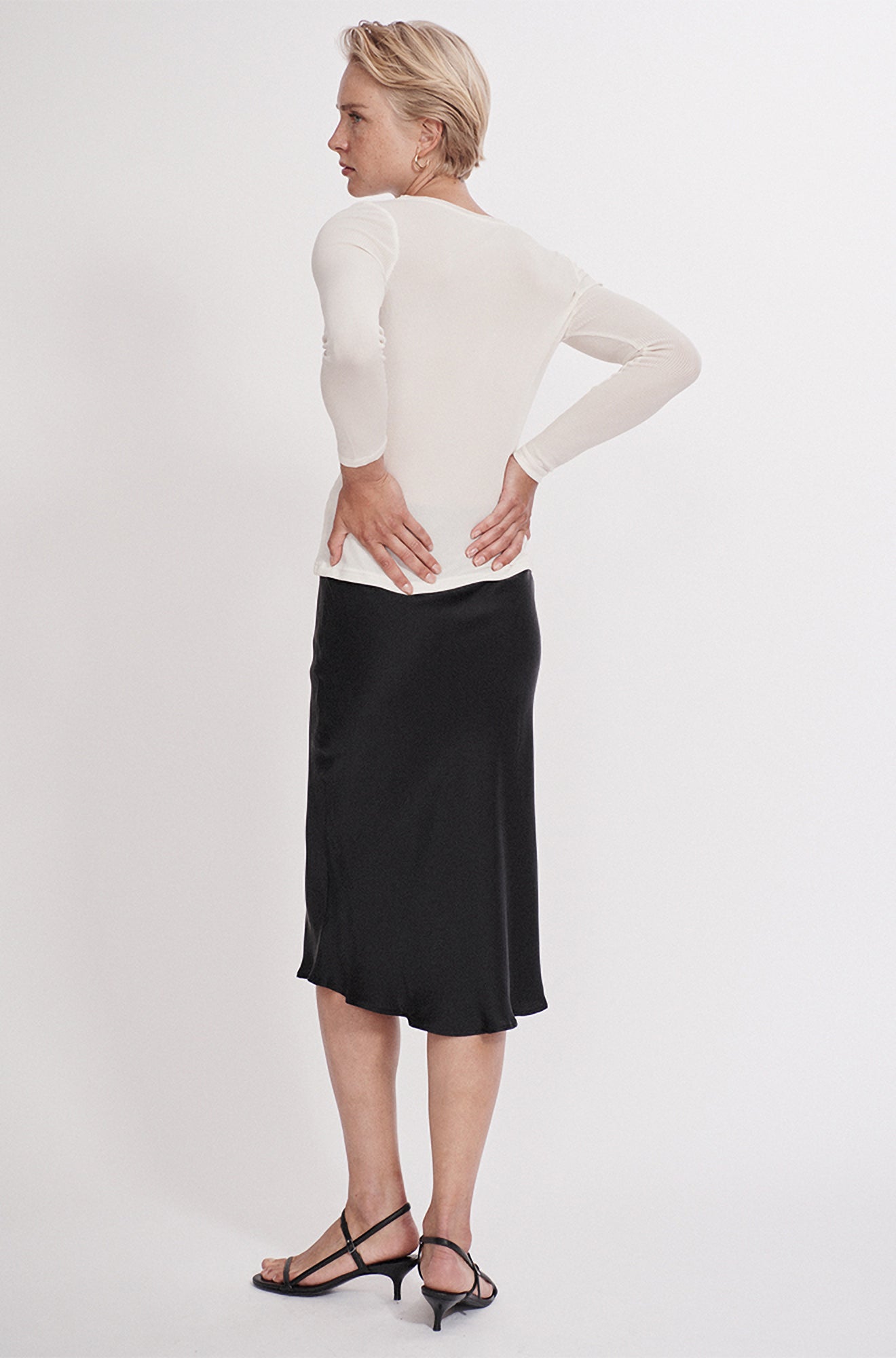 BIAS CUT SKIRT BLACK